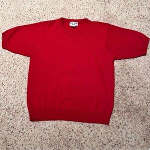 Vintage Red Short Sleeve Sweater
